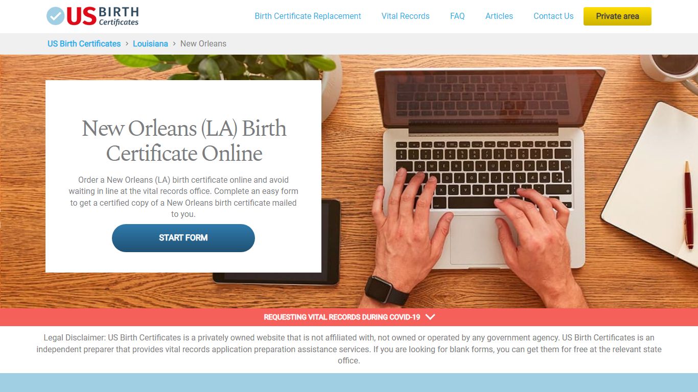 New Orleans (LA) Birth Certificate Online - US Birth Certificates
